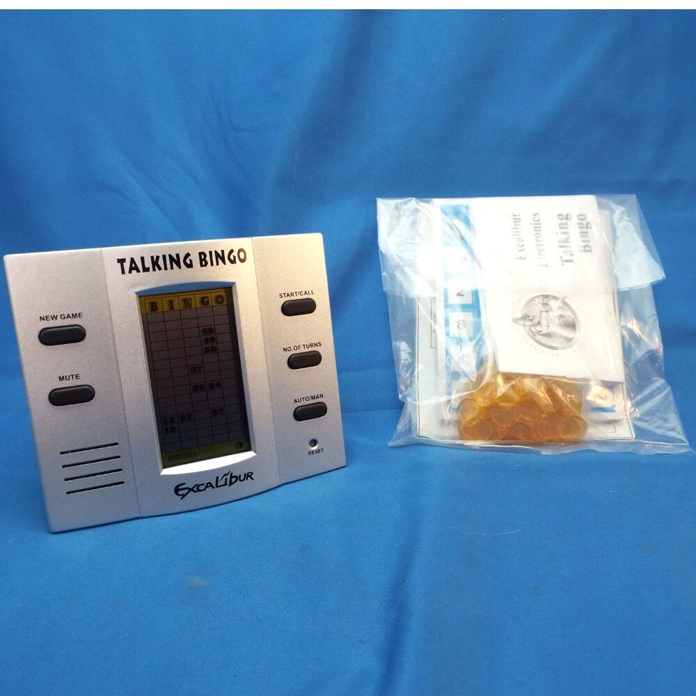 Vintage Excalibur Silver Talking Bingo Electronic Game Model 450 - No Box